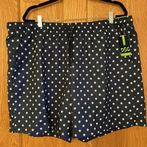 DSG Dicks Sporting Goods Mens Athletic Training Swim Shorts Stars Size 2XL